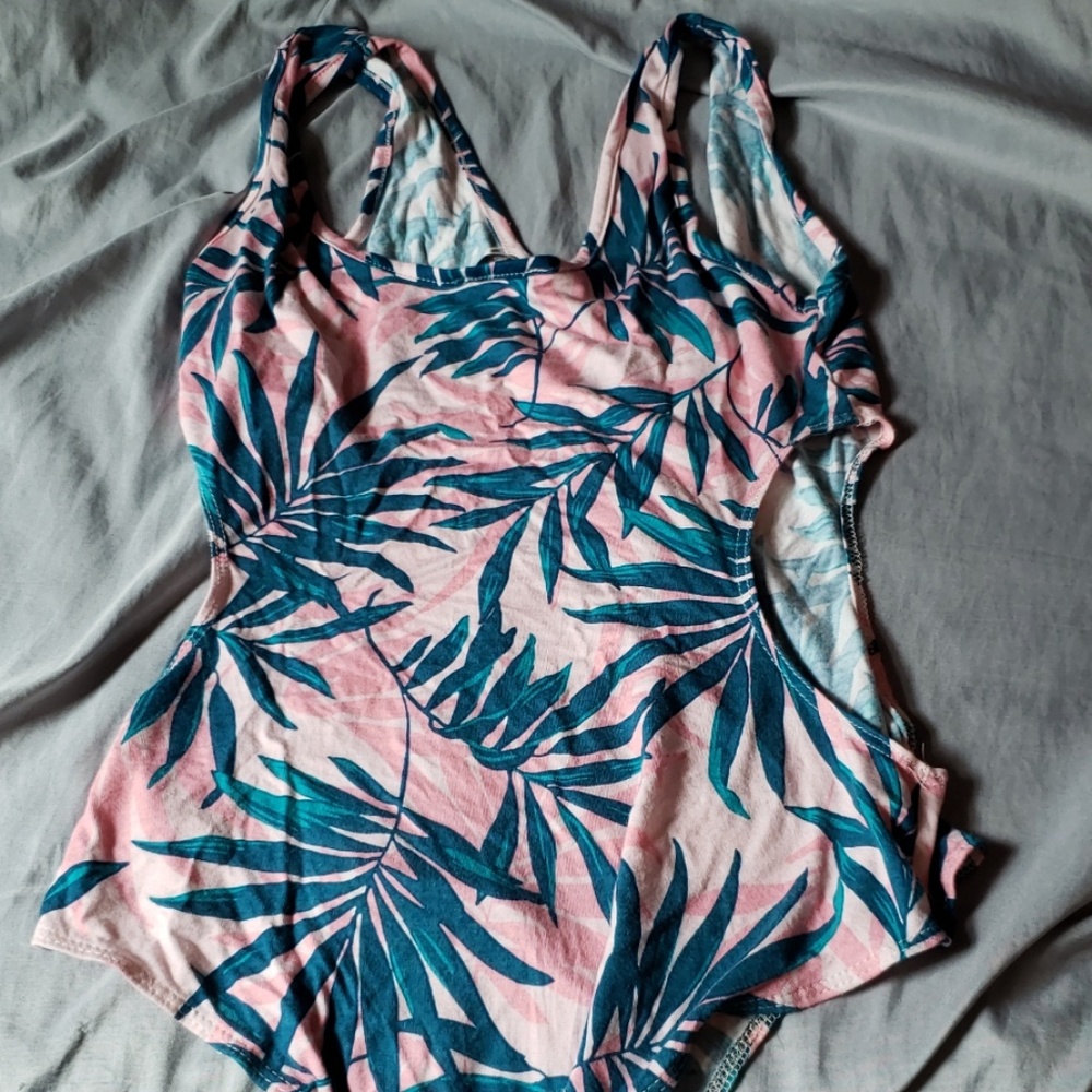 Pink and blue bodysuit